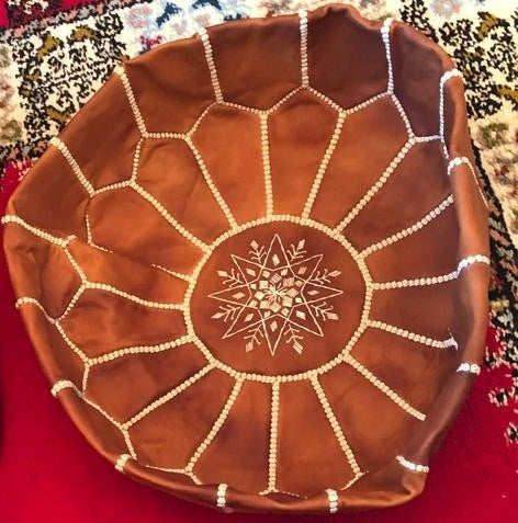 SHAMA - Moroccan Leather Pouf